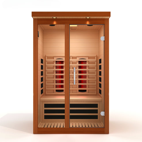 Golden Designs Dynamic Llumeneres 2-Person Full Spectrum Near Zero EMF Infrared Sauna