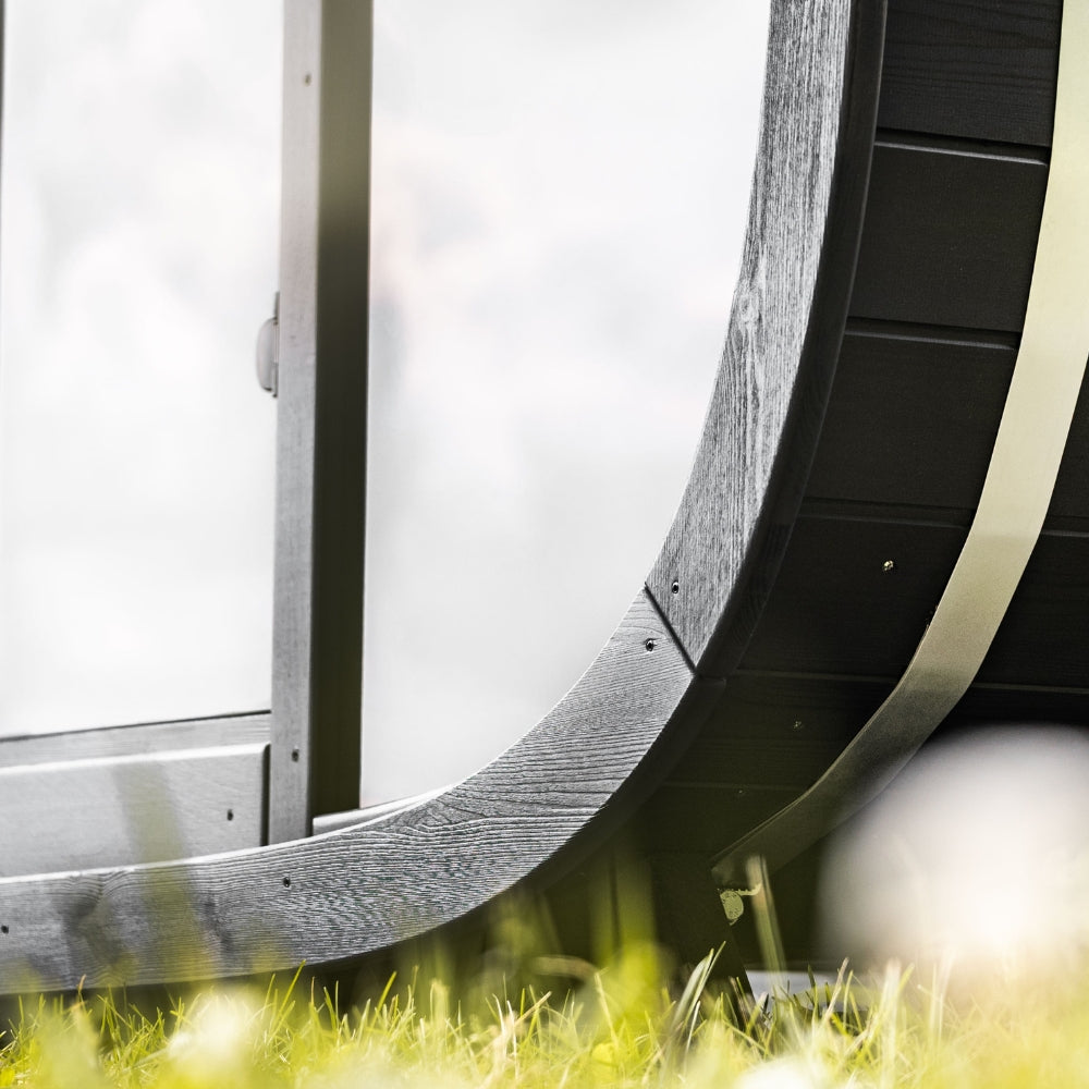 Leil Saunas Black Cube Comfort 6-Person Outdoor Sauna