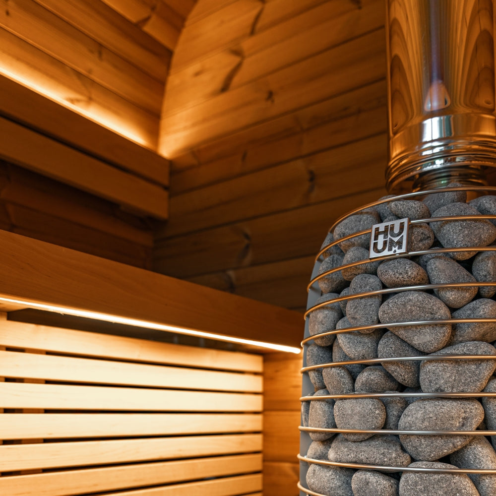 Leil Saunas Black Cube Comfort 6-Person Outdoor Sauna