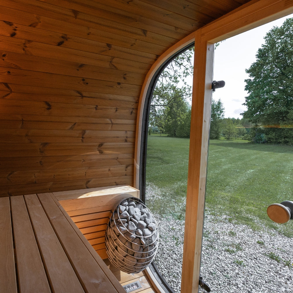 Leil Saunas Black Cube Classic 4-Person Outdoor Sauna