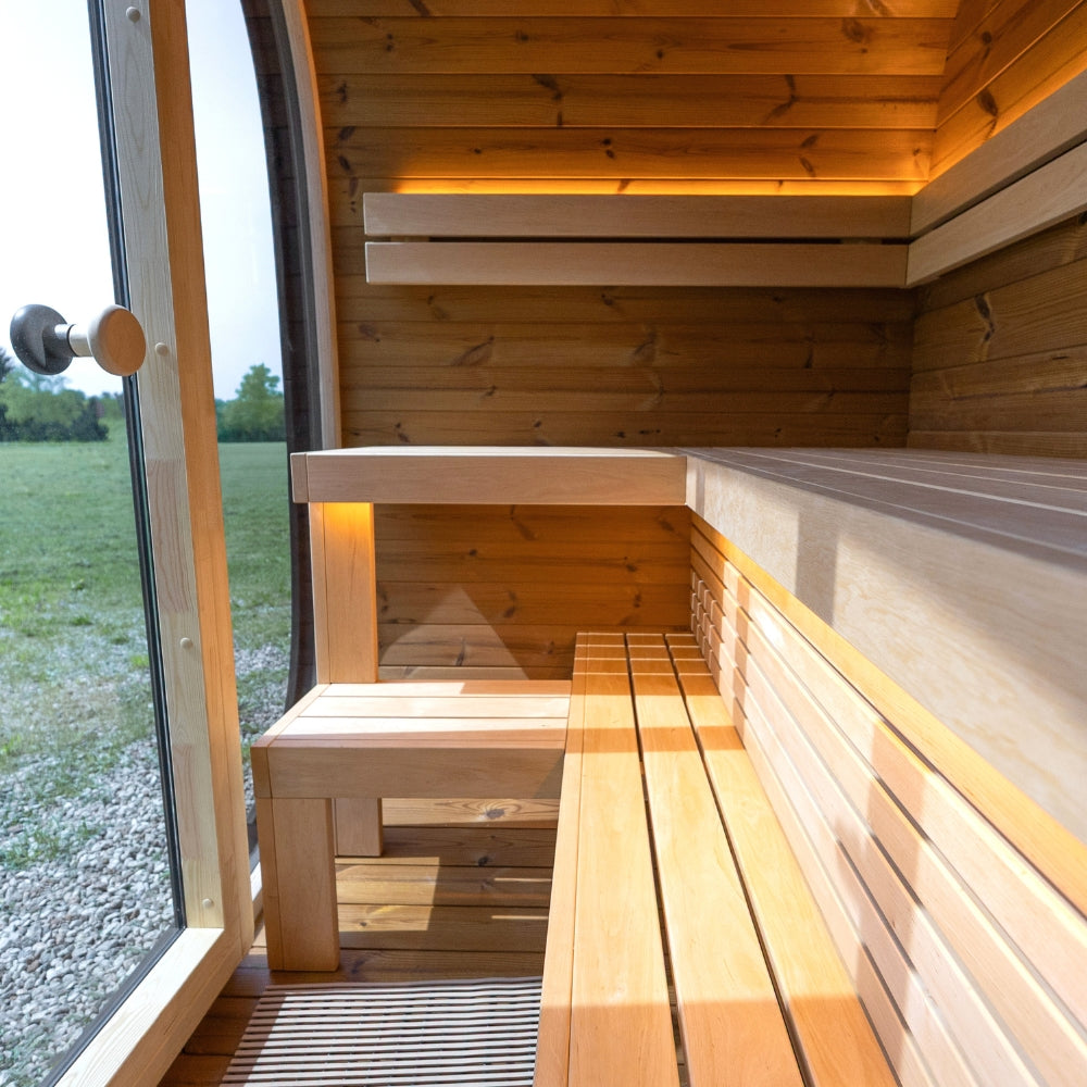 Leil Saunas Black Cube Classic 4-Person Outdoor Sauna