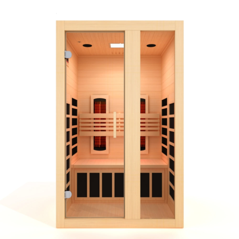 Golden Designs Serena 2-person Full Spectrum Infrared Sauna with Canadian Hemlock