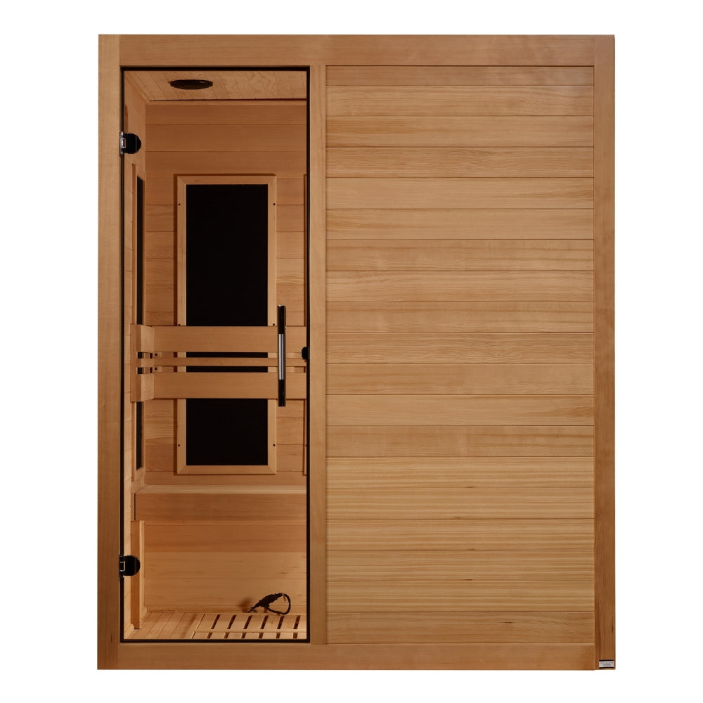 Golden Designs Maxxus S-Line 3-Person Low EMF FAR Infrared Sauna with Canadian Hemlock