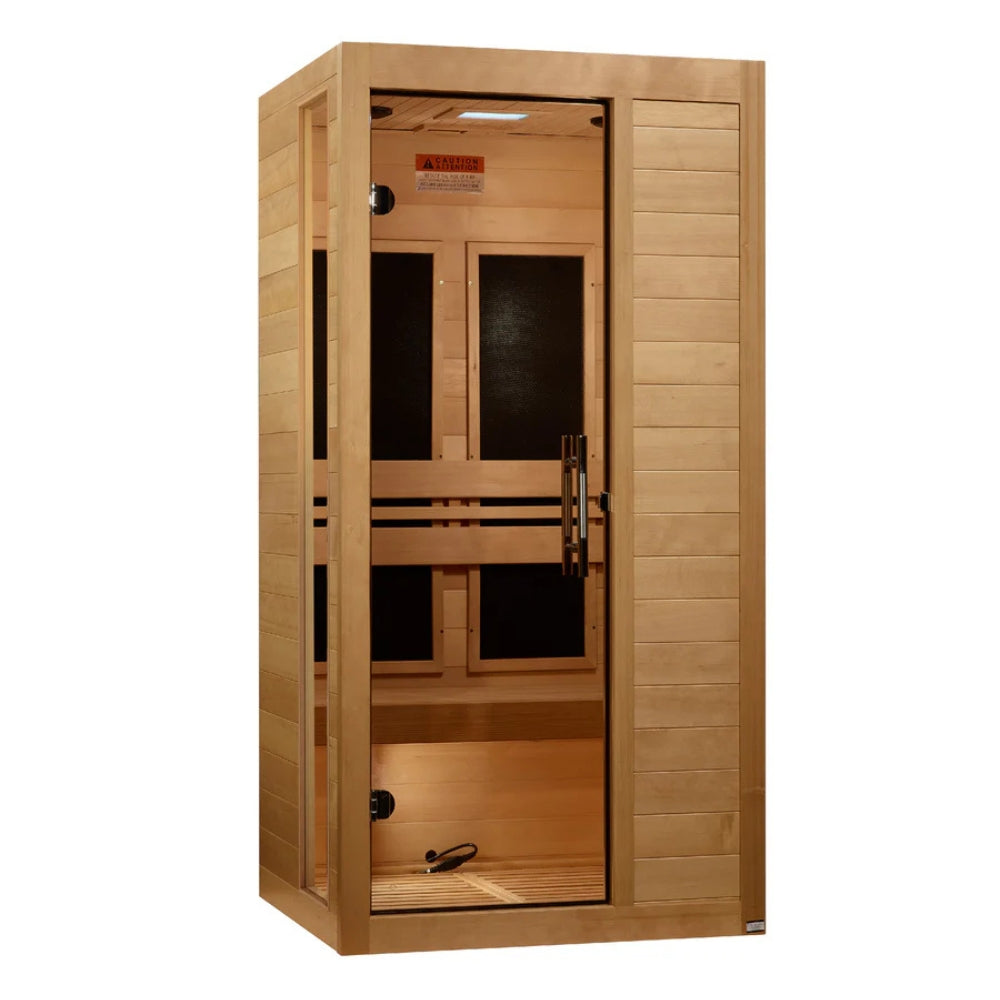 Golden Designs Veneto Elite 1-2 Person Ultra Low EMF FAR Infrared Sauna with Canadian Hemlock