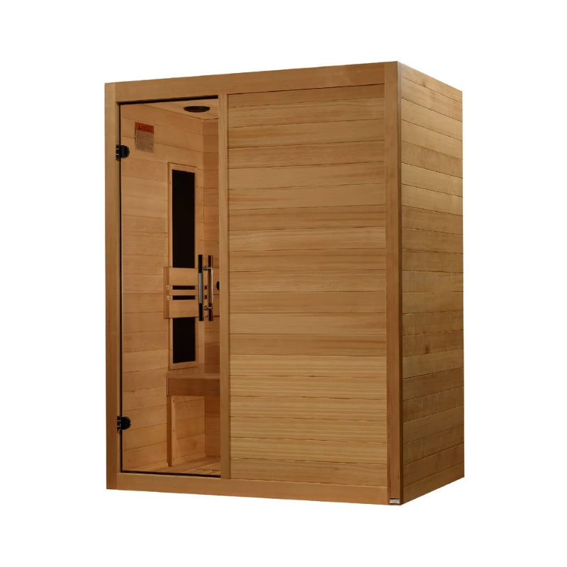 Golden Designs Maxxus S-Line 3-Person Ultra Low EMF FAR Infrared Sauna with Canadian Hemlock