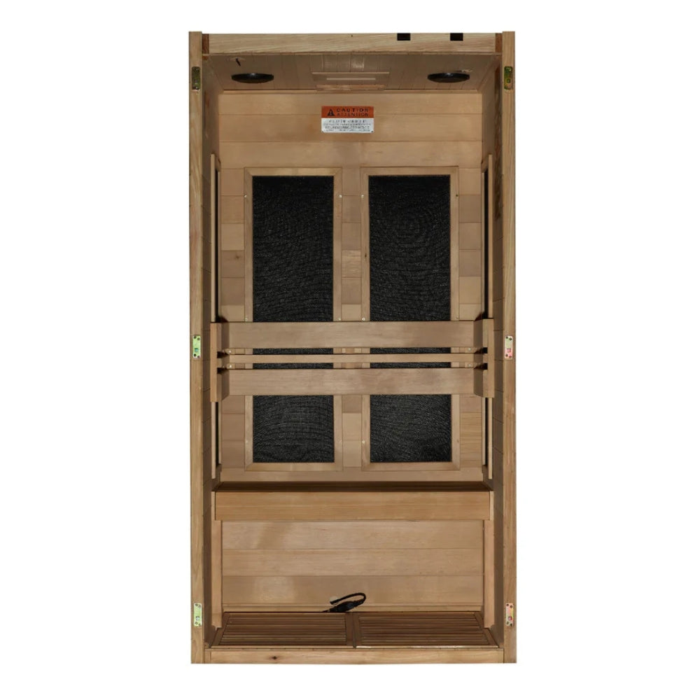 Golden Designs Veneto Elite 1-2 Person Ultra Low EMF FAR Infrared Sauna with Canadian Hemlock