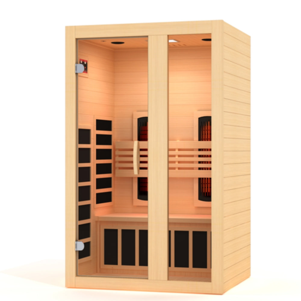 Golden Designs Serena 2-person Full Spectrum Infrared Sauna with Canadian Hemlock