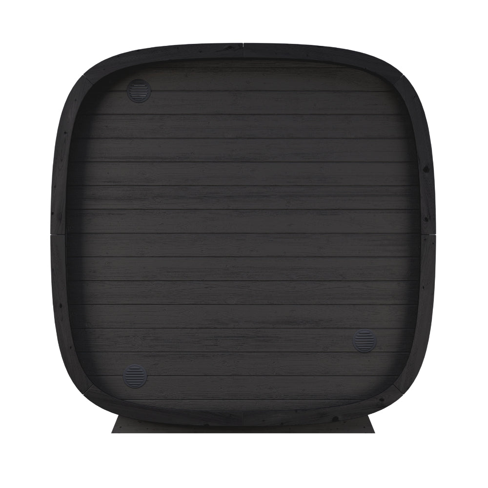 Leil Saunas Black Cube Premium 4-Person Outdoor Sauna
