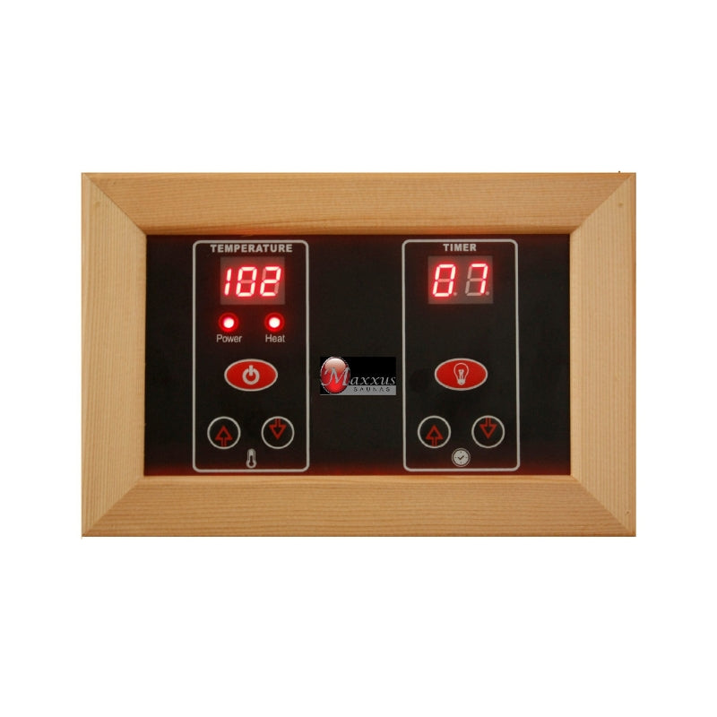 Golden Designs Maxxus Bellevue 3-Person Near Zero EMF FAR Infrared Sauna with Canadian Hemlock | MX-J306-01-ZF