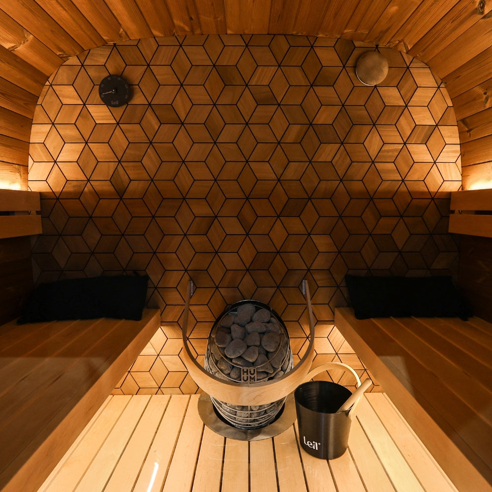 Leil Saunas Black Cube Premium 4-Person Outdoor Sauna