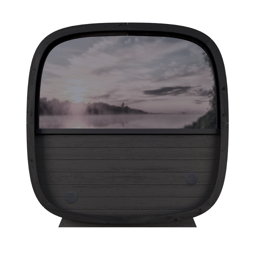 Leil Saunas Black Cube Classic 4-Person Outdoor Sauna