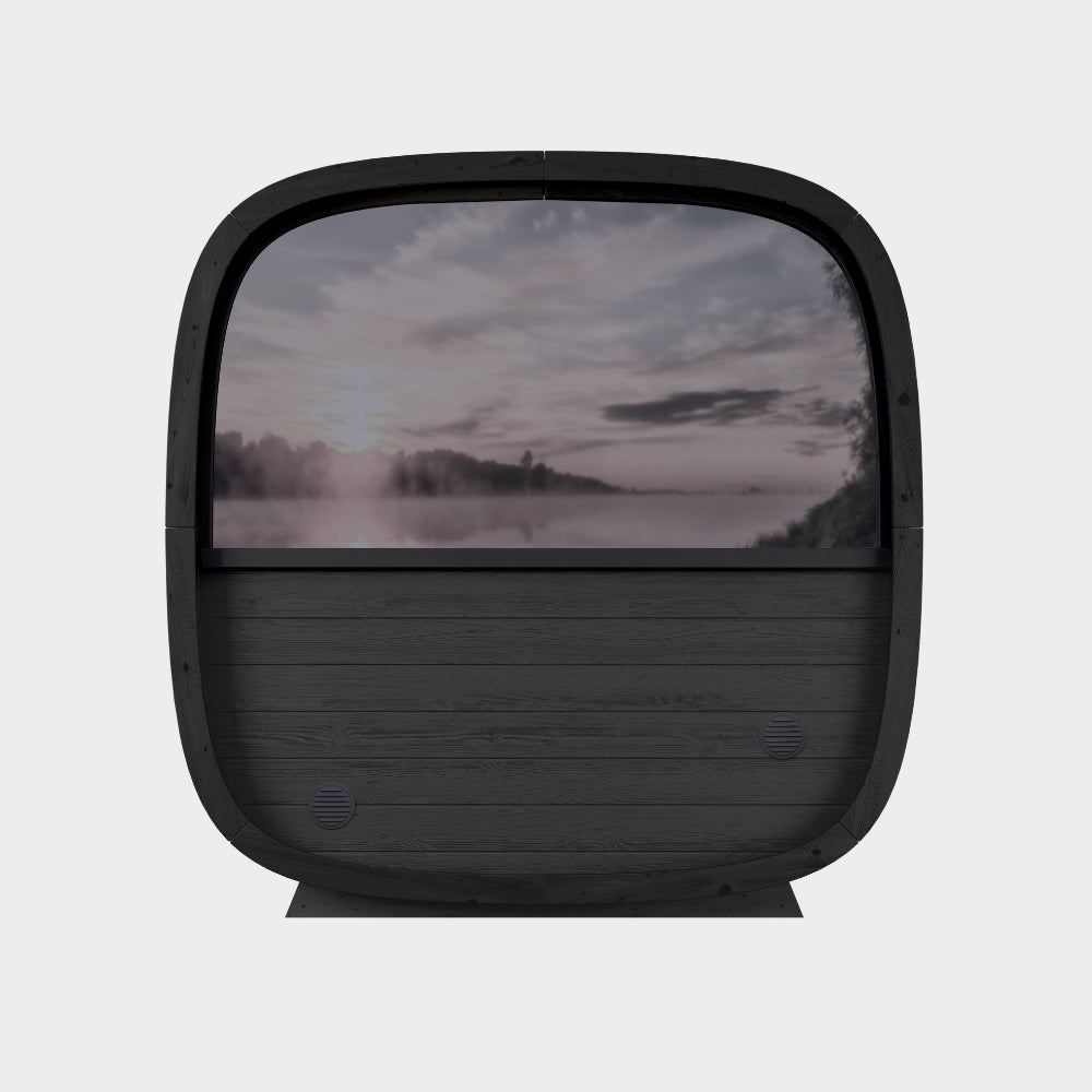 Leil Saunas Black Cube Comfort 6-Person Outdoor Sauna