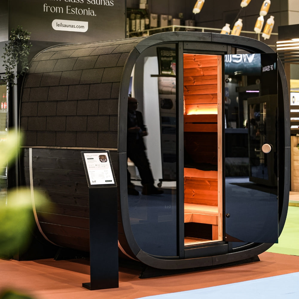 Leil Saunas Black Cube Premium 4-Person Outdoor Sauna
