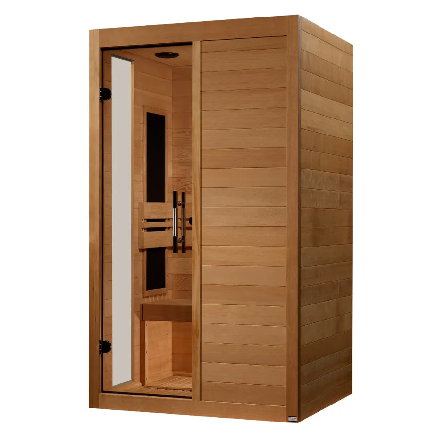 Golden Designs Veneto Elite 1-2 Person Ultra Low EMF FAR Infrared Sauna with Canadian Hemlock