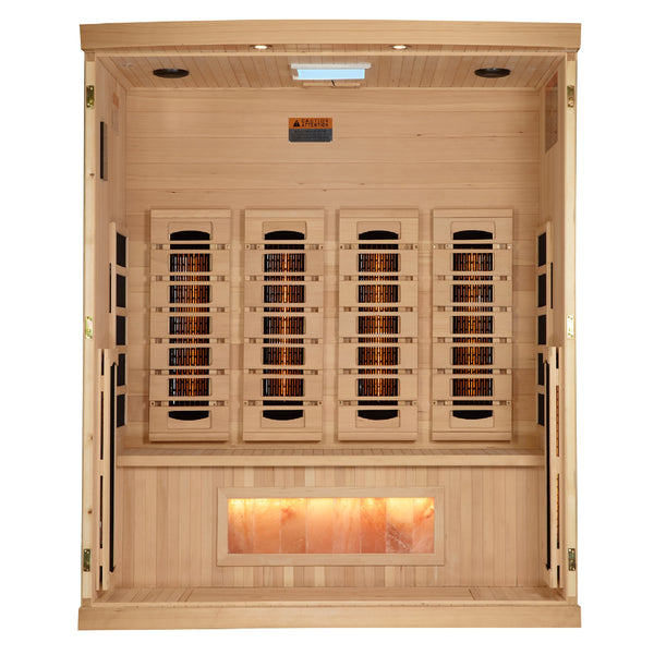 Golden Designs 2025 Reserve Edition 4-Person Full Spectrum PureTech™ Near Zero Infrared Sauna with Himalayan Salt Bar-Sauna-Golden Designs-Nordica Sauna
