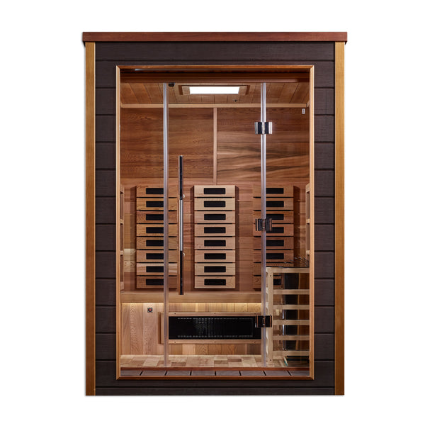 Golden Designs Nora PureTech™ 2-Person Full Spectrum Hybrid Sauna in Red Cedar Wood Interior-Sauna-Golden Designs-Nordica Sauna