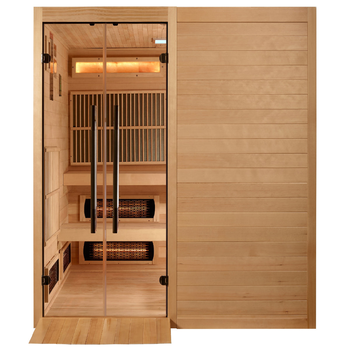 Golden Designs "Toledo" 6-Person Full Spectrum Indoor Hybrid Sauna with Harvia Stove-sauna-Golden Designs-Nordica Sauna