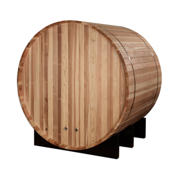 Golden Designs St. Moritz 2-Person Outdoor Barrel Steam Sauna in Pacific Cedar Wood-Sauna-Golden Designs-Nordica Sauna