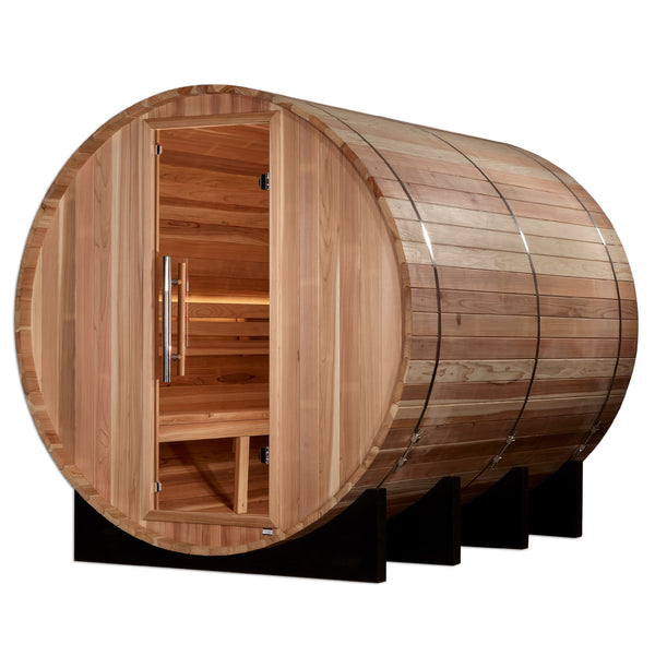 Golden Designs Klosters 6-Person Barrel Traditional Sauna - Pacific Cedar-Sauna-Golden Designs-Nordica Sauna