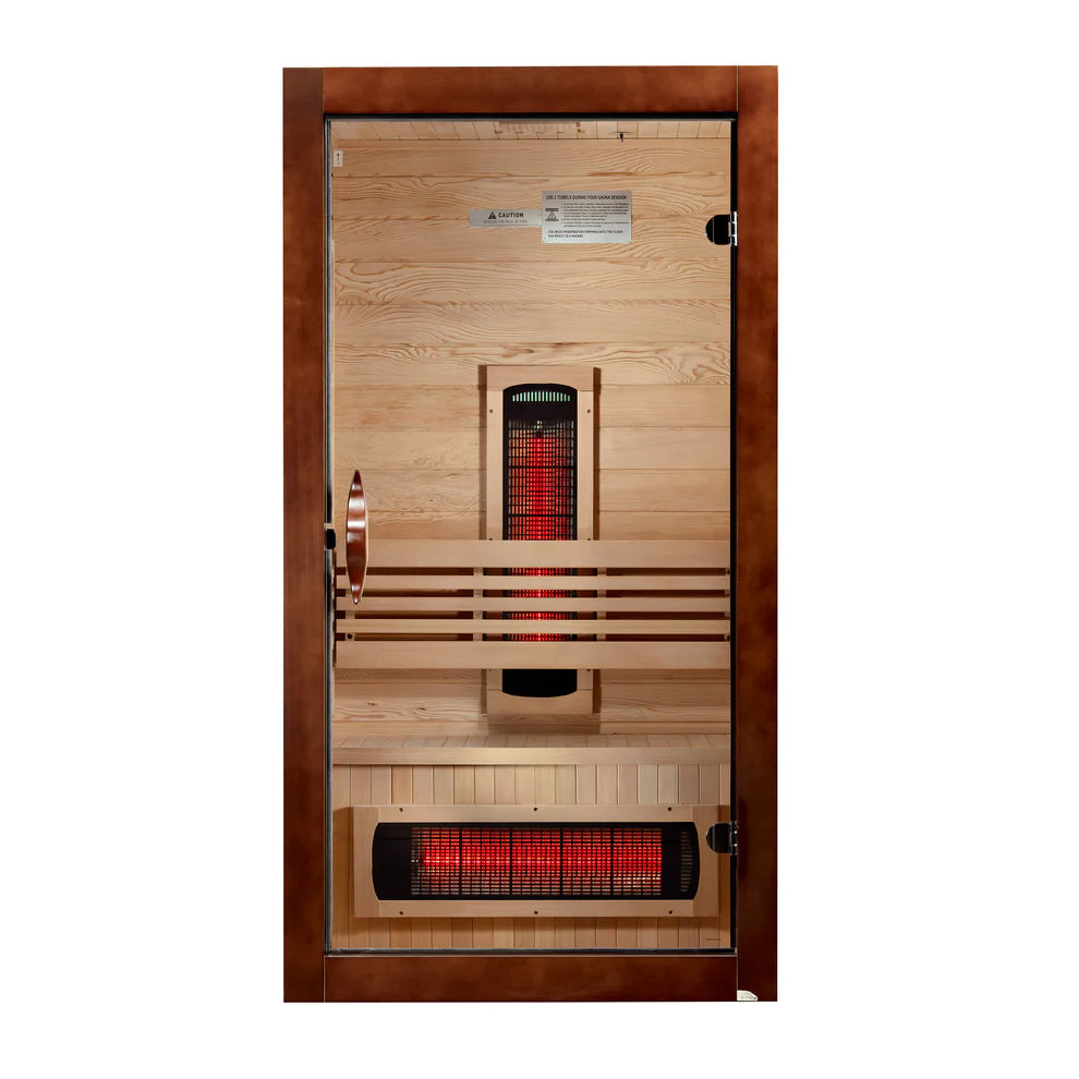 Golden Designs Dynamic Santorini 1-2 Person Full Spectrum Near Zero EMF FAR Infrared Sauna | DYN-6009-03 FS