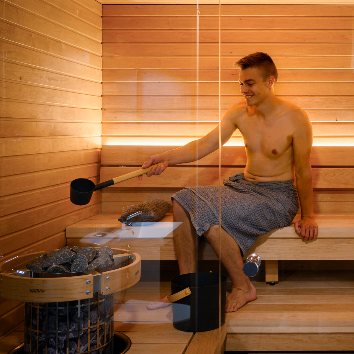 Harvia Cilindro PC110E Sauna Heater Package-Sauna Heater-Harvia-Standard Xenio CX45-