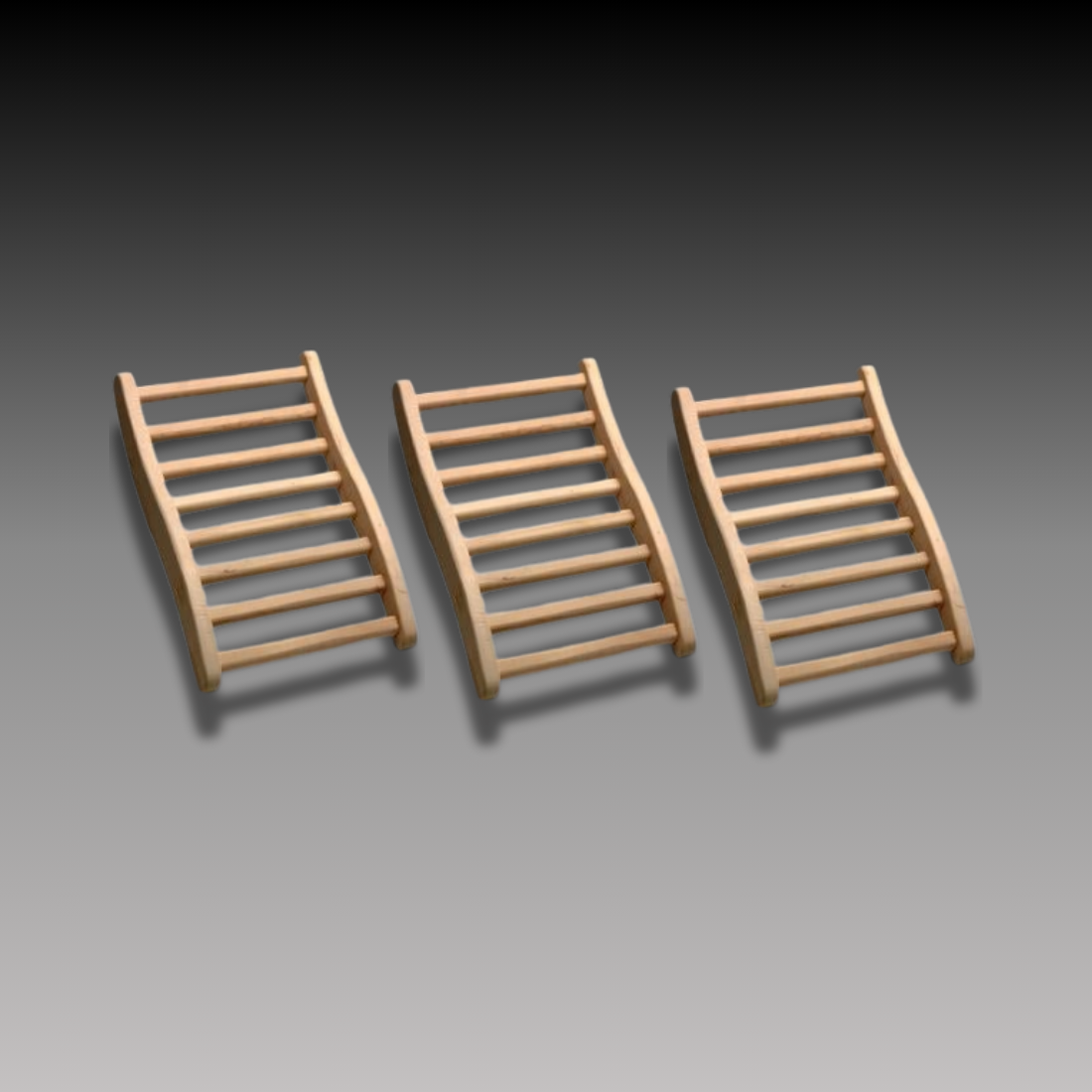 Golden Designs 3-Person Ergonomic Sauna Back Rest in Hemlock Wood