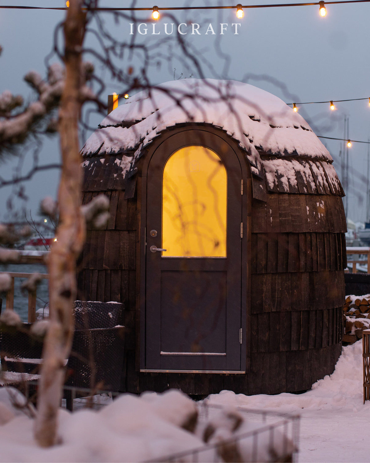 Iglucraft Single Iglusauna 4-Person Fully Assembled Outdoor Sauna