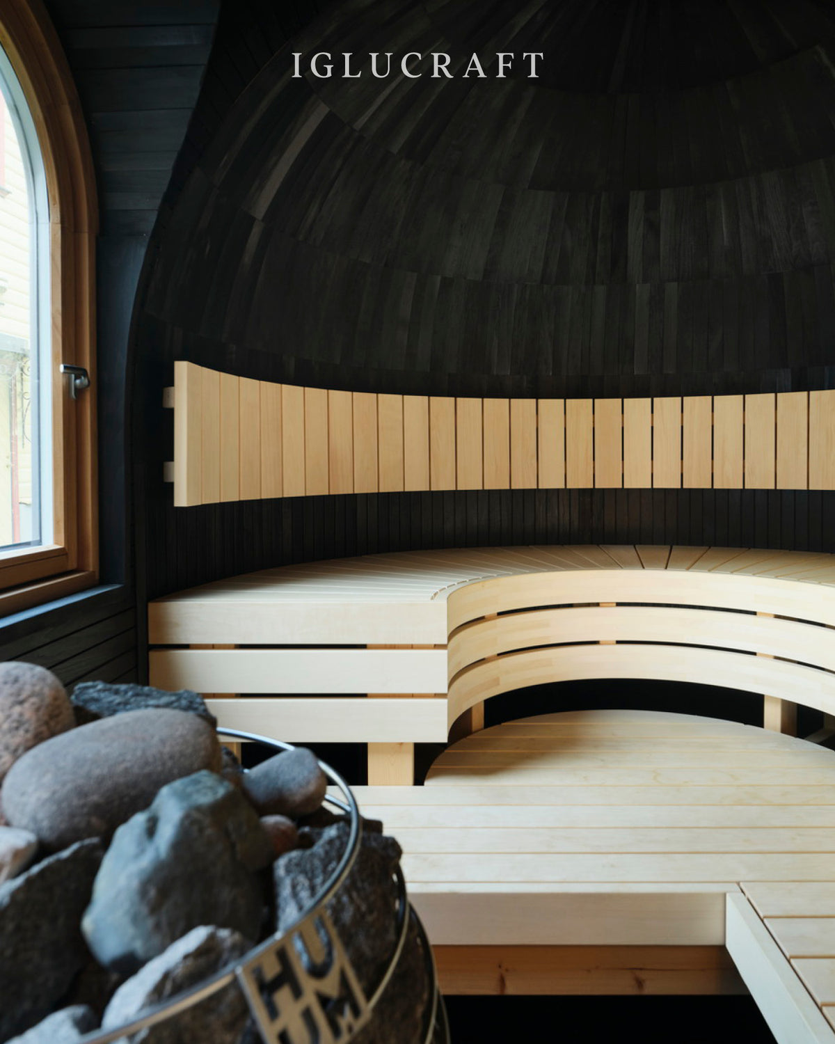 Iglucraft Triple Iglusauna 6-Person Fully Assembled Outdoor Sauna