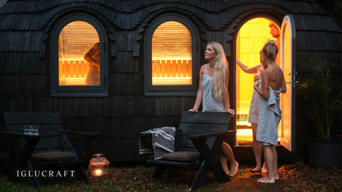 Iglucraft Triple Iglusauna 6-Person Fully Assembled Outdoor Sauna