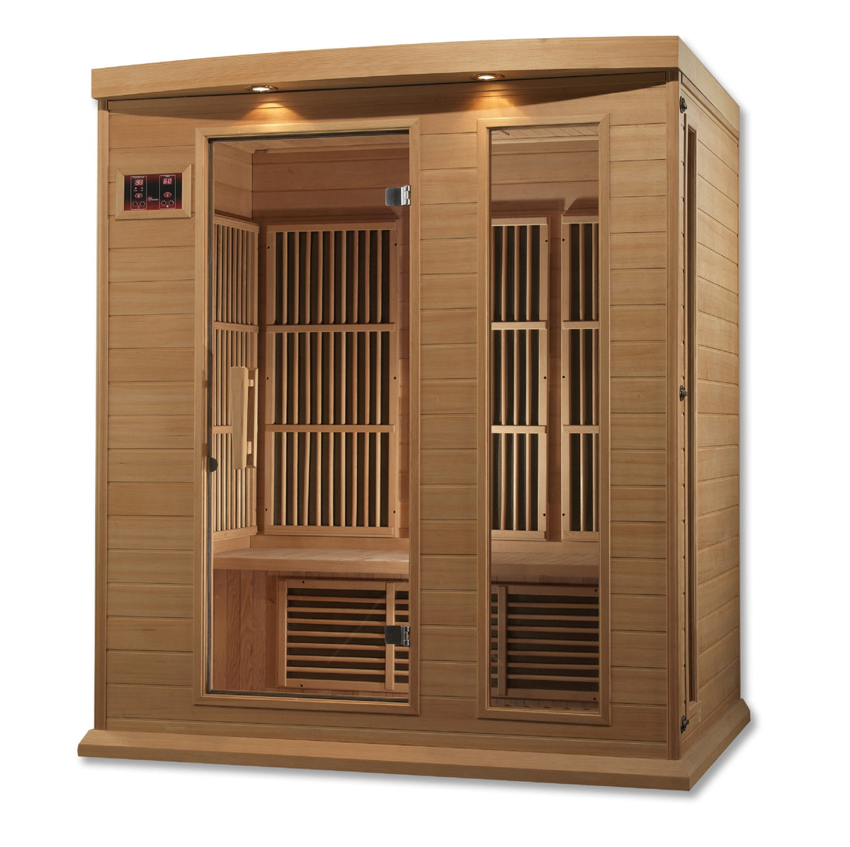 Golden Designs Maxxus 3-Person FAR Infrared Sauna Low EMF with Canadian Hemlock | MX-K306-01