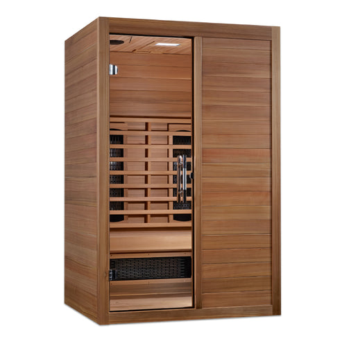 Golden Designs Maxxus S-Line 2-Person Full Spectrum Infrared Sauna with Canadian Hemlock