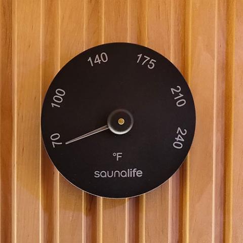 SaunaLife Wooden 1-Gallon Sauna Bucket, Wood Ladle, Thermometer, Hygrometer-Accessories-SaunaLife-Nordica Sauna