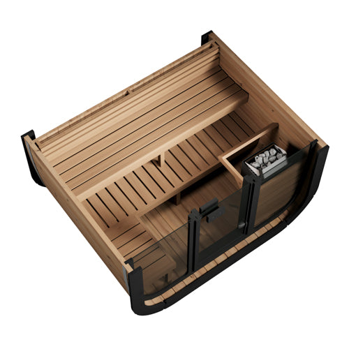 SaunaLife 4-Person Cube-Series Outdoor Home Sauna Kit CL5G