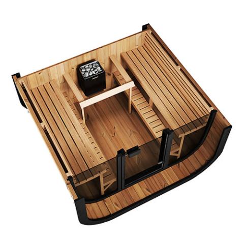 SaunaLife 6-Person Cube-Series Outdoor Home Sauna Kit CL7G-Sauna-SaunaLife-Nordica Sauna