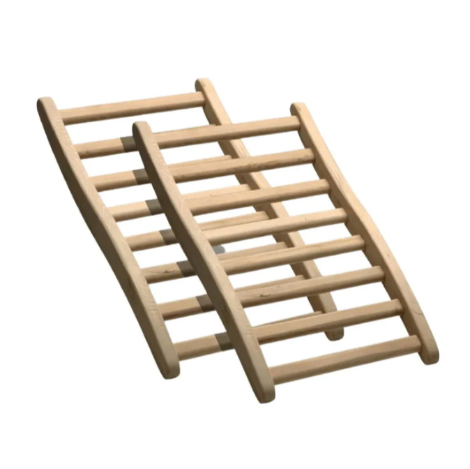 Golden Designs 2-Person Ergonomic Sauna Back Rest in Hemlock Wood-Sauna Accessories-Golden Designs-Nordica Sauna