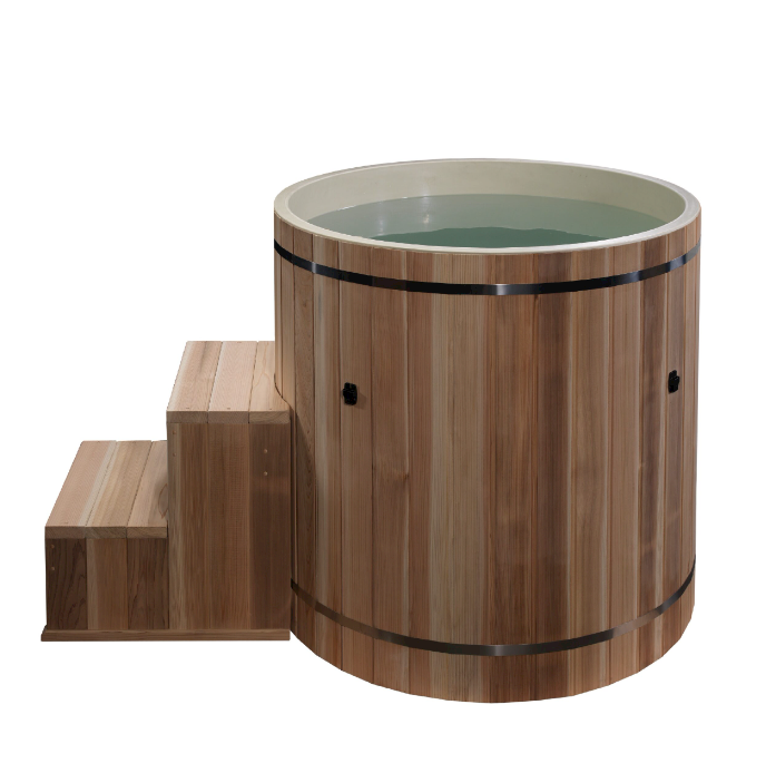 Golden Designs Dynamic Cold Therapy Cedar Barrel Spa – Plastic Tub with Chiller-Cold Plunge Tubs-Golden Designs-Nordica Sauna