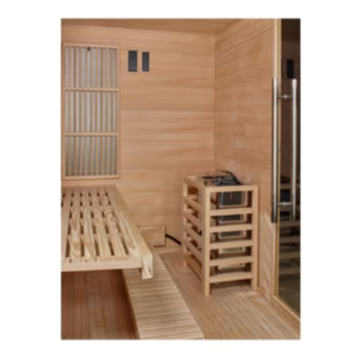 Golden Designs "Soria" 3-Person Full Spectrum Indoor Hybrid Sauna with Harvia Stove-sauna-Golden Designs-Nordica Sauna