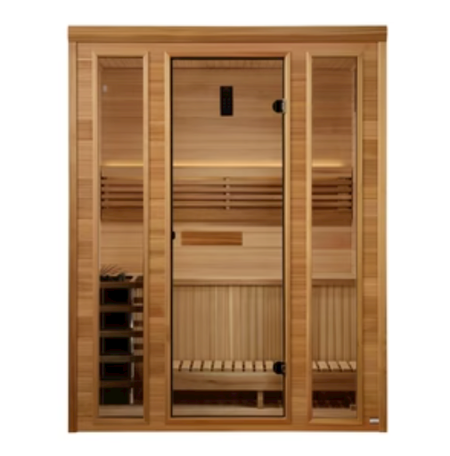 Golden Designs "Andermatt" 3-Person Traditional Steam Sauna – Pacific Premium Clear Cedar-Sauna-Golden Designs-Nordica Sauna