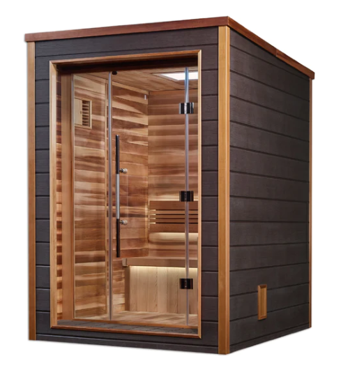 Golden Designs "Narvik" 2 Person Outdoor-Indoor Traditional Steam Sauna | GDI-8202-01-Sauna-Golden Designs-Nordica Sauna