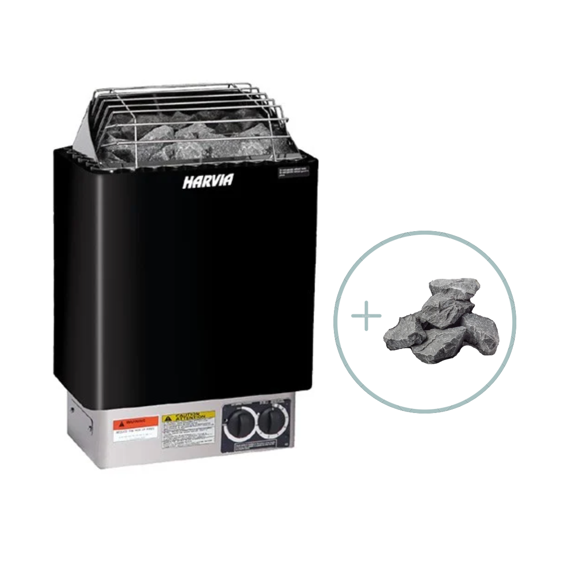 Harvia KIP60B 6kW Electric Sauna Heater with Built-In Controls Package