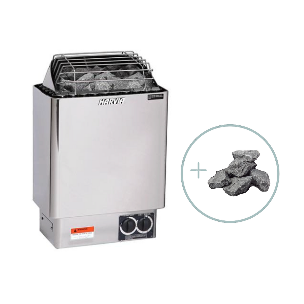 Harvia KIP60B 6kW Electric Sauna Heater with Built-In Controls Package