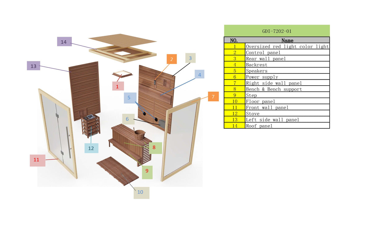 Golden Designs Hanko 2-3 Person Indoor Traditional Steam Sauna
