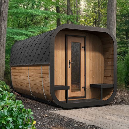 SaunaLife 8-Person Cube Series Outdoor Home Sauna Kit CL12GCP
