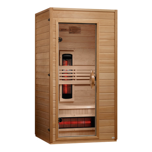 Golden Designs Dynamic Martin 1-2 Person Full Spectrum Near Zero EMF FAR Infrared Sauna | DYN-6006-03 FS