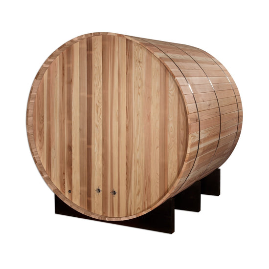 Golden Designs Arosa 4-Person Outdoor Barrel Steam Sauna in Pacific Cedar Wood-Sauna-Golden Designs-Nordica Sauna