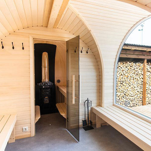 Iglucraft Panoramic Iglusauna 6-Person Fully Assembled Outdoor Sauna