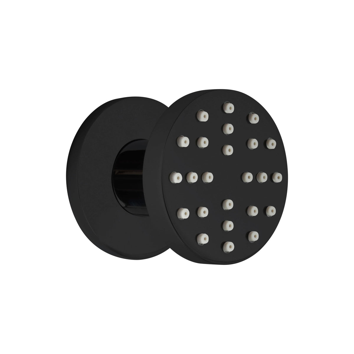 ThermaSol 55mm DIA x 8.5mm. Body Spray Round-Steam Shower Controls & Accessories-ThermaSol-Matte Black-Nordica Sauna