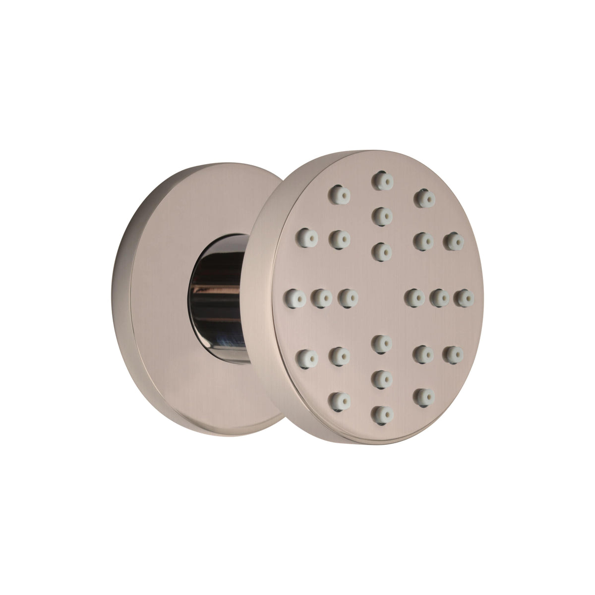 ThermaSol 55mm DIA x 8.5mm. Body Spray Round-Steam Shower Controls & Accessories-ThermaSol-Satin Nickel-Nordica Sauna