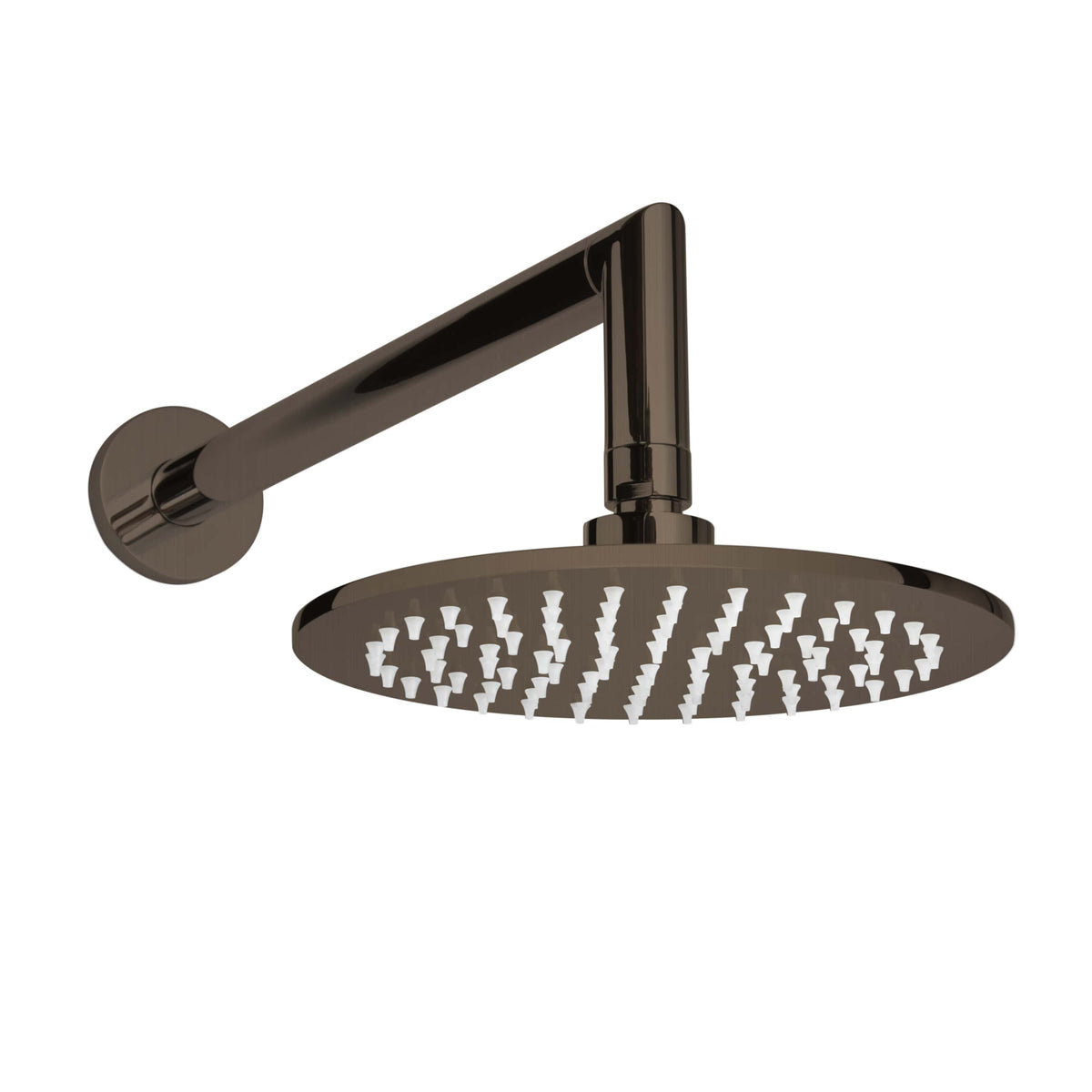ThermaSol Shower Arm and Rain head Round-Steam Shower Controls & Accessories-ThermaSol-Oil Rubbed Bronze-Nordica Sauna