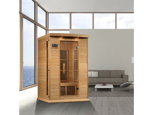 Golden Designs Maxxus Infrared Sauna 2-Person Near Zero EMF FAR Infrared w/ Hemlock | MX-K206-01-ZF-Sauna-Golden Designs-Nordica Sauna